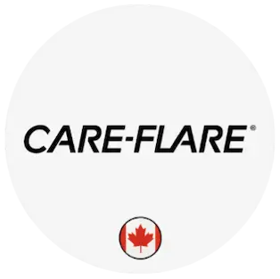 CareFlare safety warnlight used to secure a work zone at night, multiple beacons creating a visible perimeter around vehicles and workers, amber and red warning flashes, realistic road safety and emergency response atmosphere.