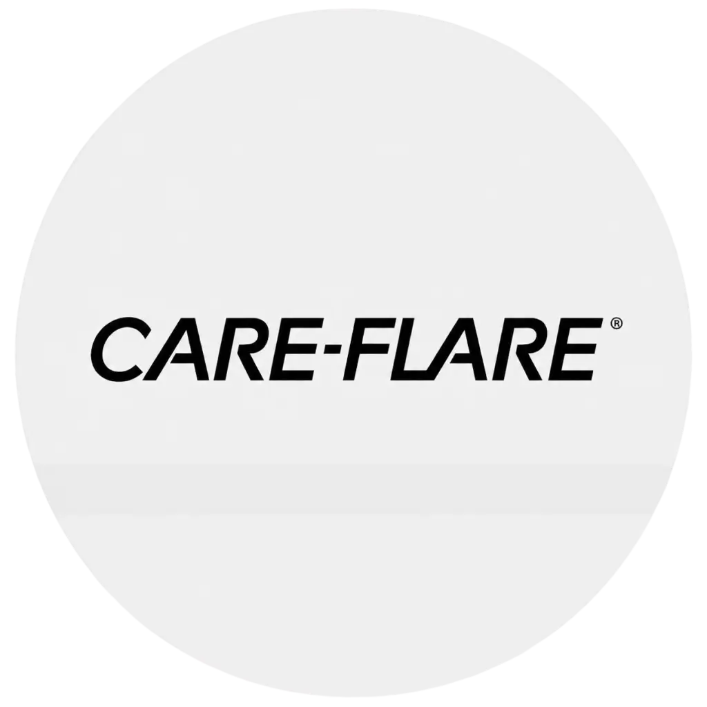CareFlare safety warnlight used to secure a work zone at night, multiple beacons creating a visible perimeter around vehicles and workers, amber and red warning flashes, realistic road safety and emergency response atmosphere.
